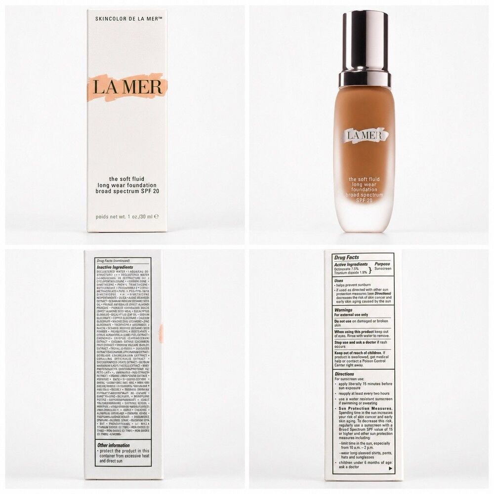 La Mer The Soft Fluid Long Wear Foundation SPF20 Shade 400 Dusk 30ml NIB - Picture 3 of 5
